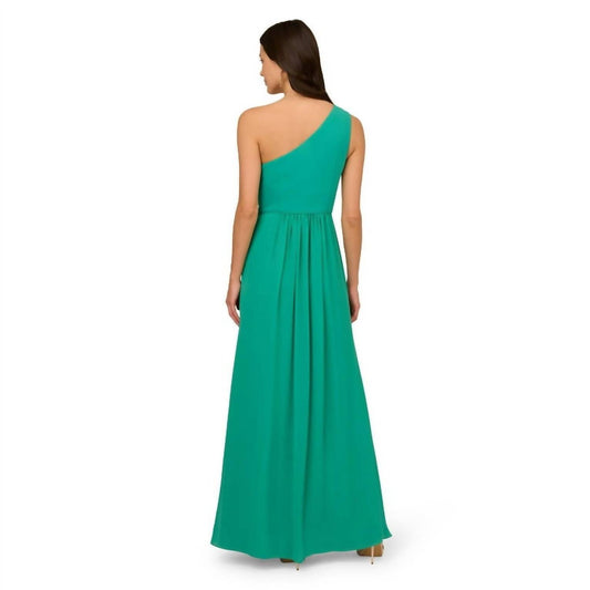 Adrianna Papell - Botanical One Shoulder Gown