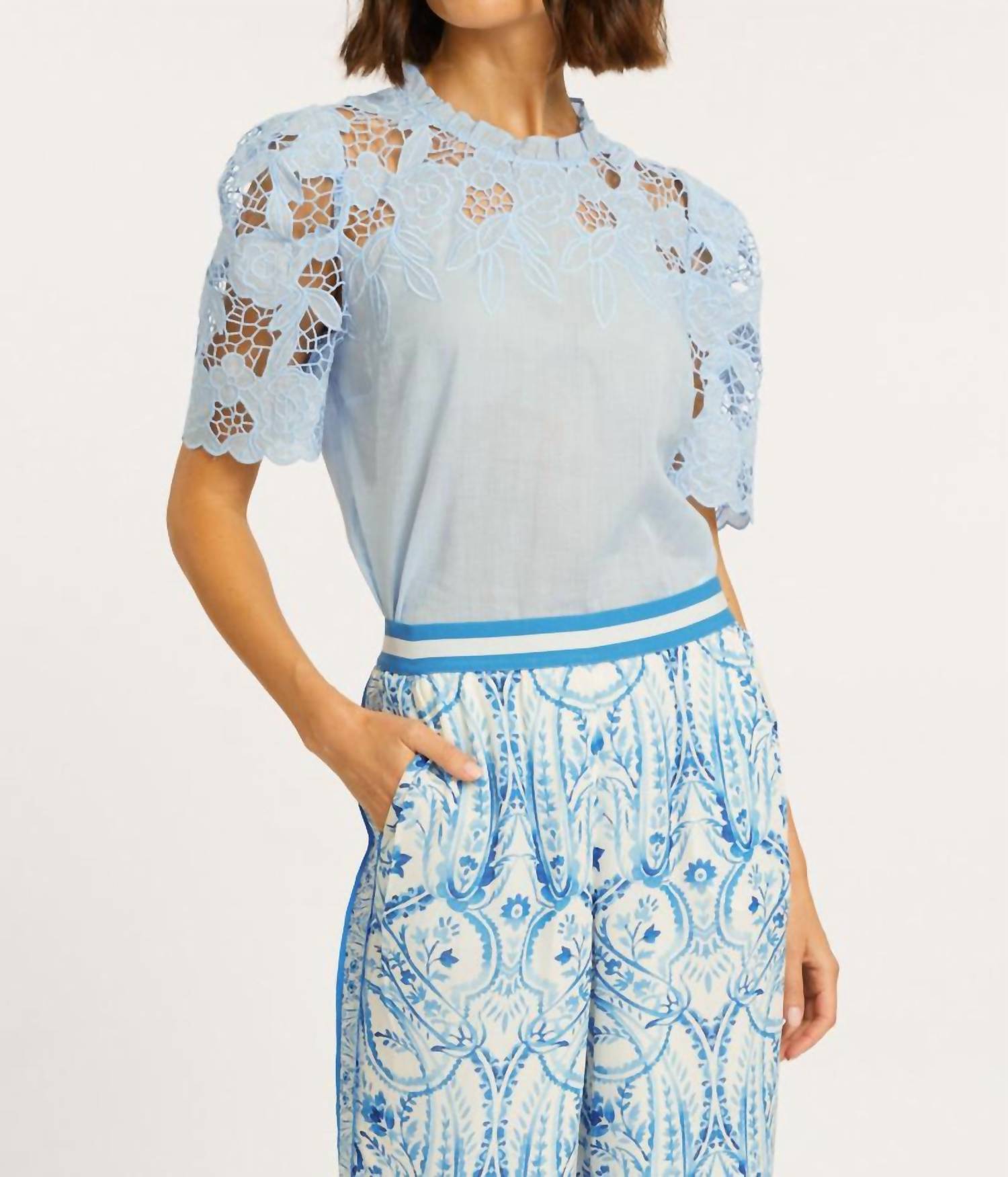 CABALLERO Katia Windsurfer Top in blue - women's blouse