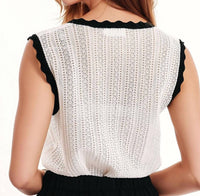 Q2 - Classic Knitted Pointelle Top