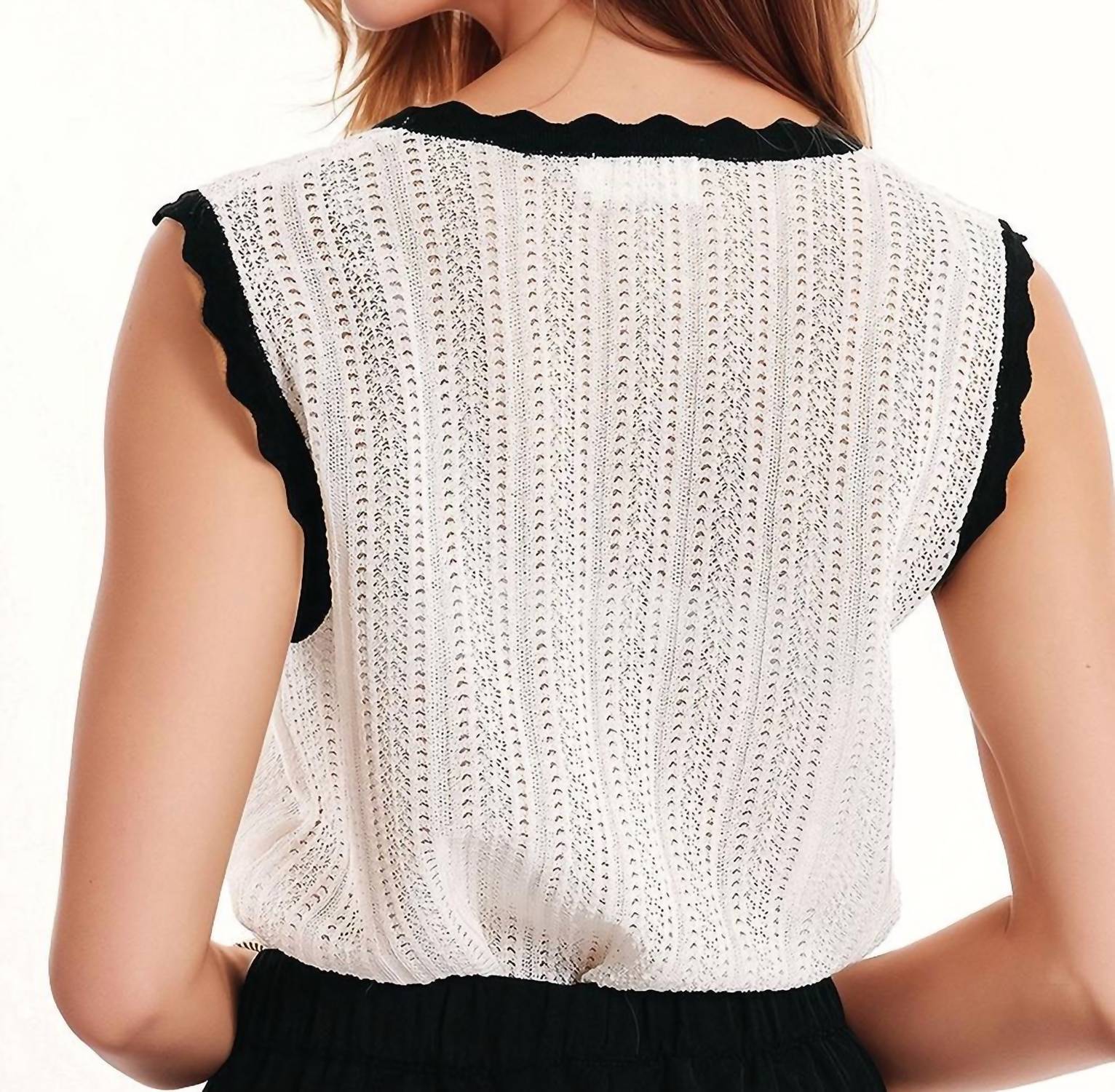 Q2 - Classic Knitted Pointelle Top