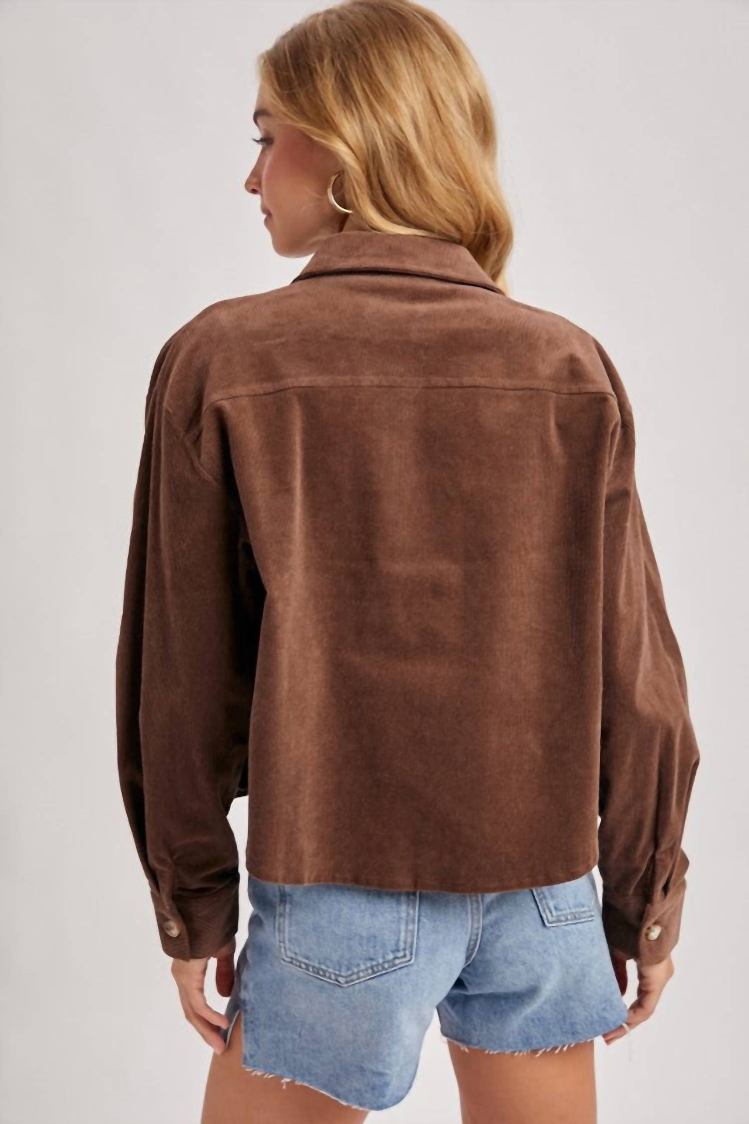 Sadie & Sage - Cropped Leather Coat