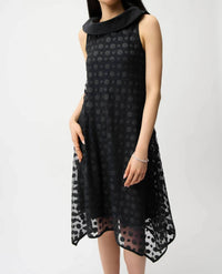 Joseph Ribkoff - Polka Dot Mesh Handkerchief Dress