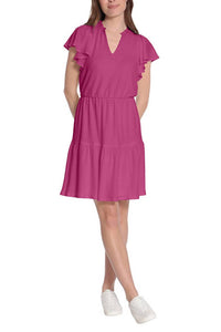 London Times - V-neck Jersey Dress