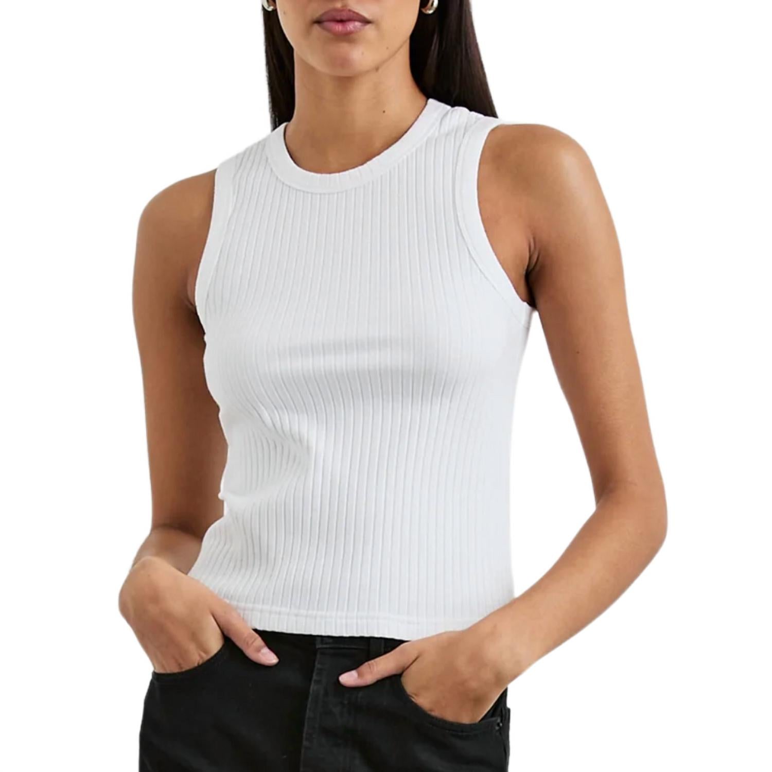 By Together Lia Knit Tank in ivory - women's tank top