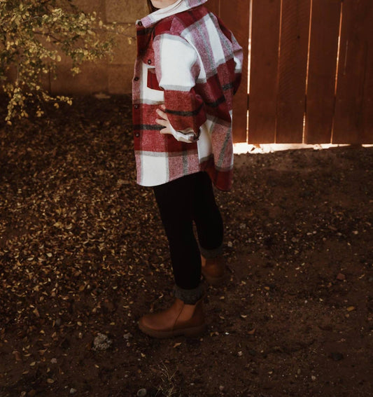 Modern Roots Kids Co. - Kid's Plaid Flannel Shacket