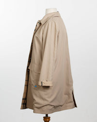 RAINRAPS Raintrench With Detachable Hood Rain Trench Coat in camel plaid - women's jacket - view 6