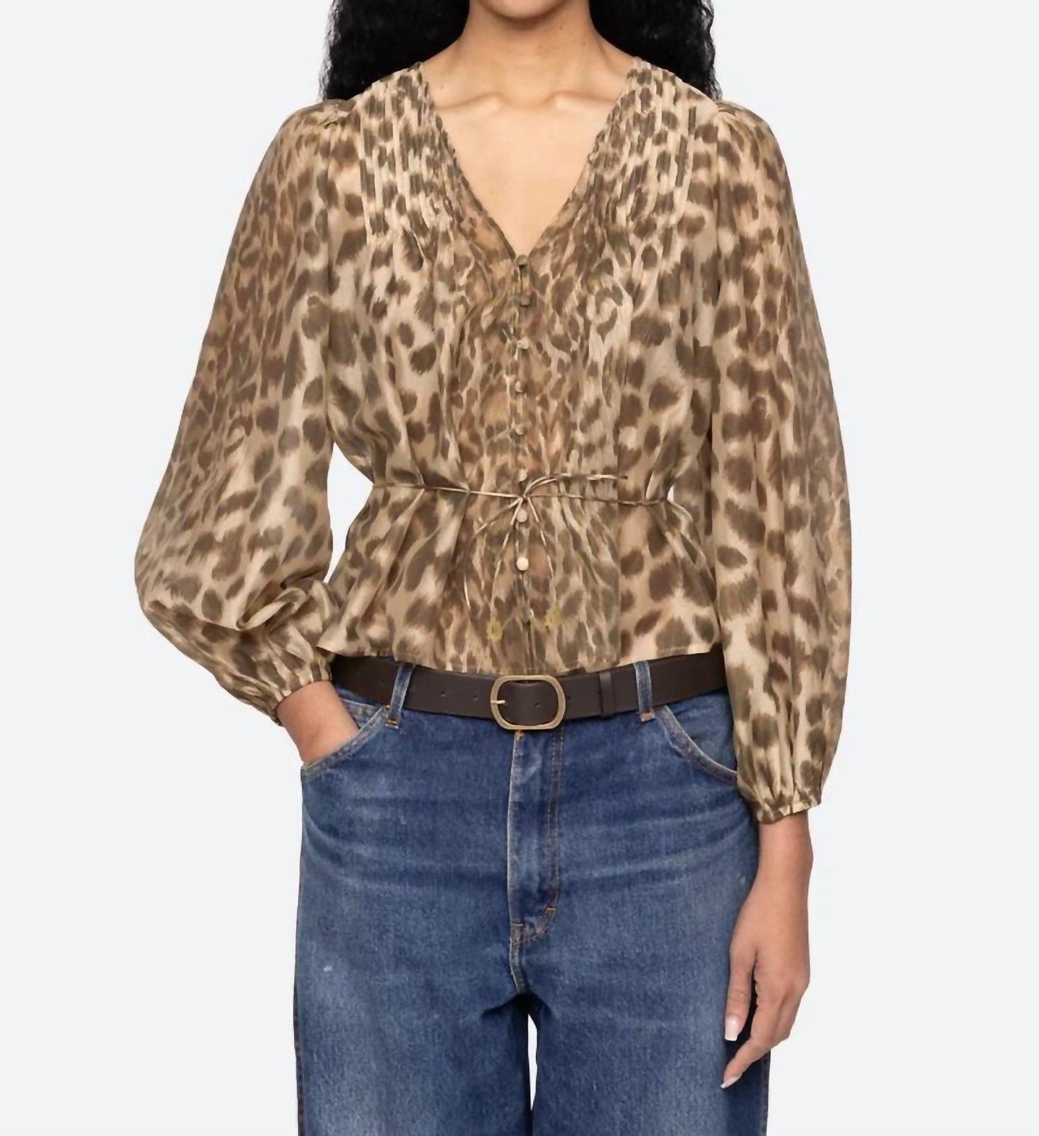 Sea - Claude Leopard Print Top