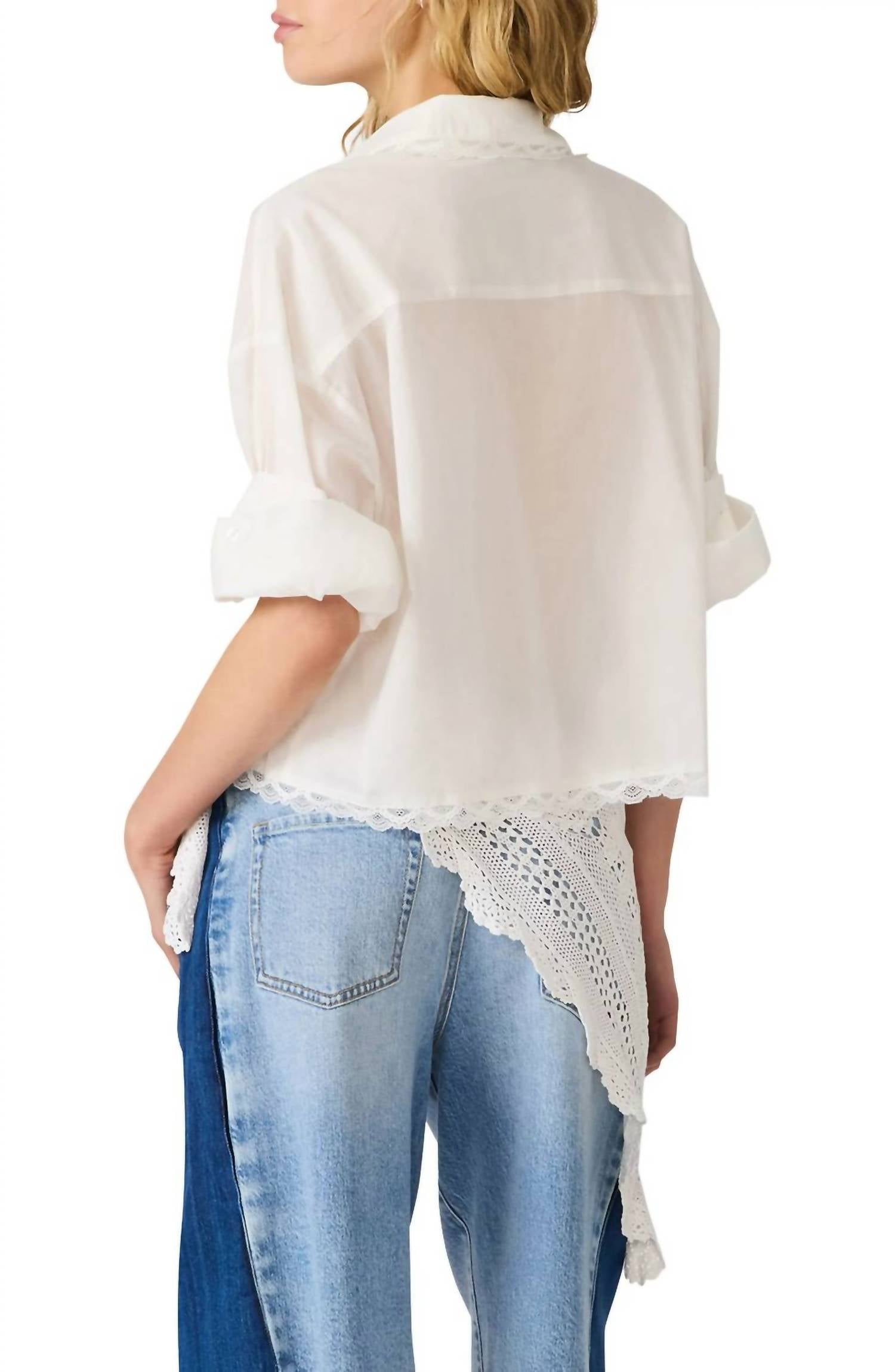 Steve Madden - Delphi Lace Button Up Top