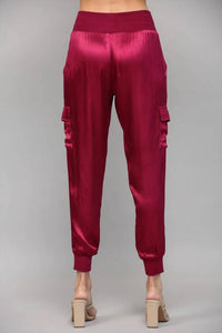 Fate - Satin Cargo Jogger Pants