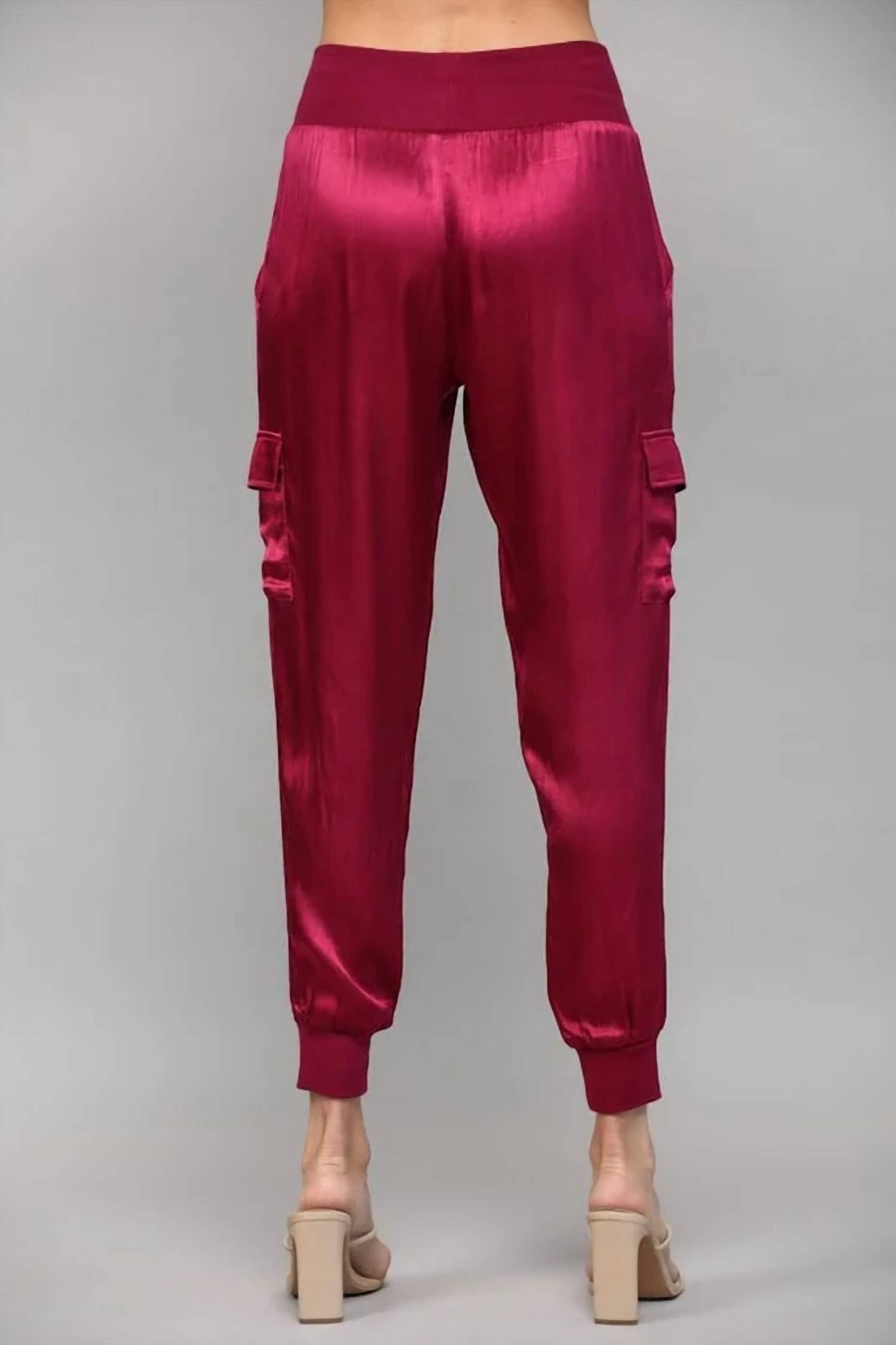 Fate - Satin Cargo Jogger Pants