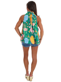 Umgee - Women's Blooming Beauty Floral Halter Neck Top