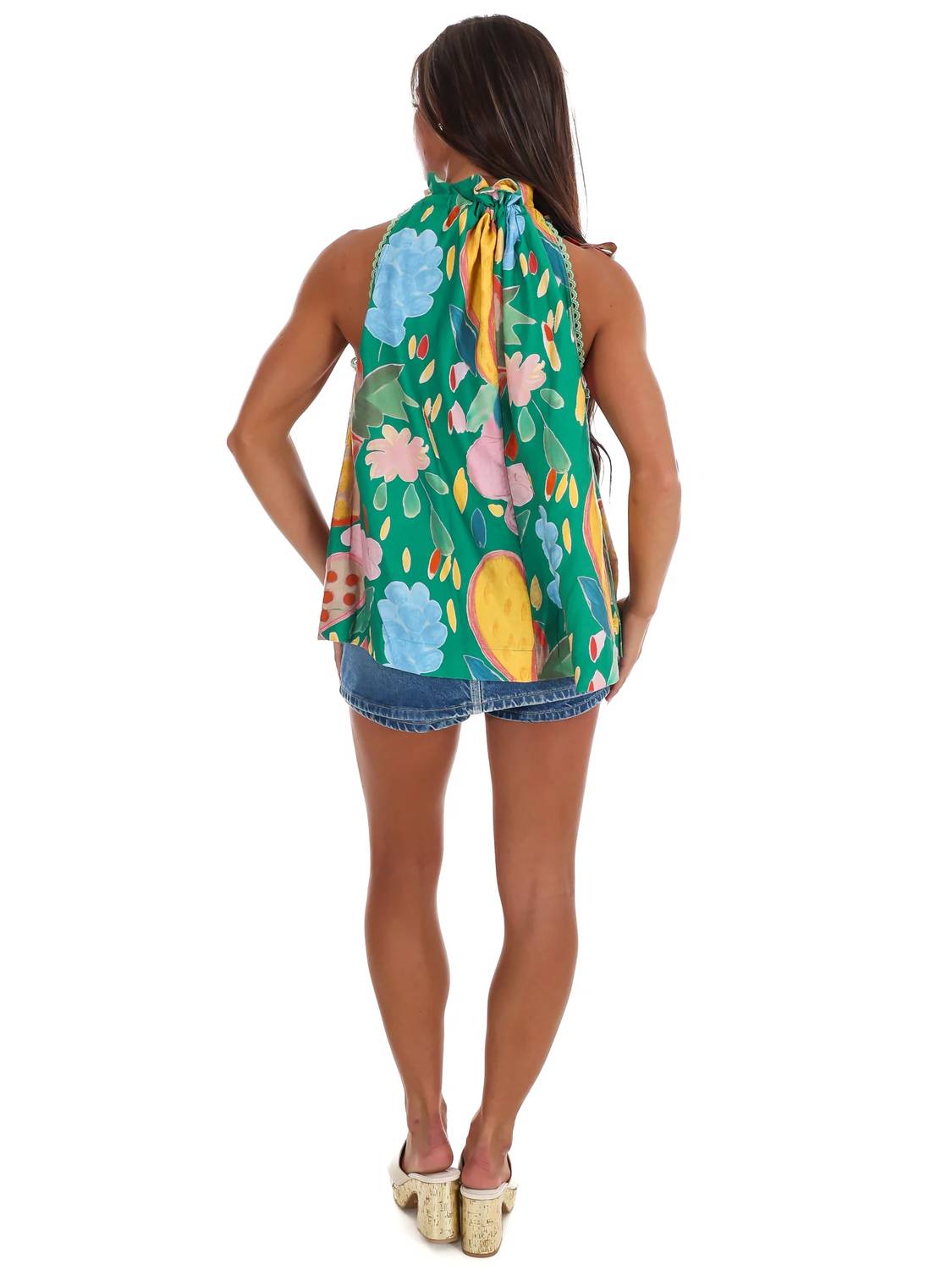 Umgee - Women's Blooming Beauty Floral Halter Neck Top
