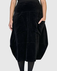 Alembika - Licorice Velvet Skirt