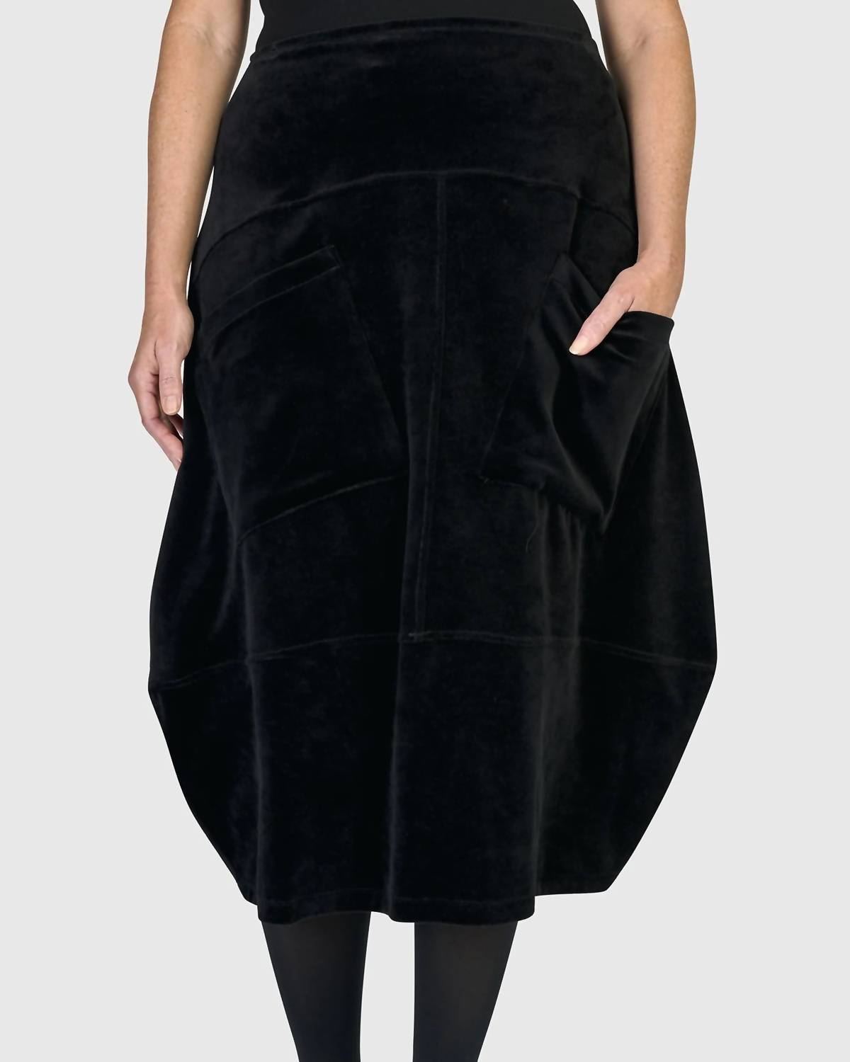 Alembika - Licorice Velvet Skirt