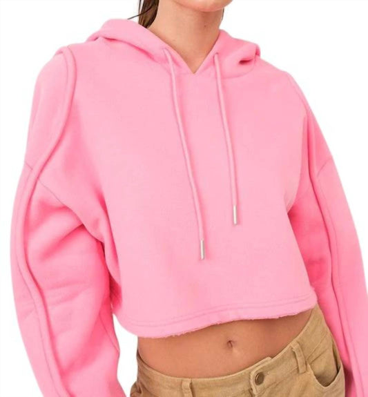 Papermoon - Abigail Loose Fit Cropped Hoodie Sweatshirt
