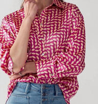 Big Hit Fashion - Elsie All Over Printed Button Down Top