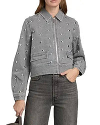 Cinq A Sept - Studded Denim Harriet Jacket