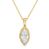 Diana M Jewels - Women's Marquise Lab-Grown Diamond Pendant Necklace (7.00 Ct) - Elegant