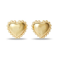 Lele Sadoughi - Women's Lace Heart Button Clip-on Earrings