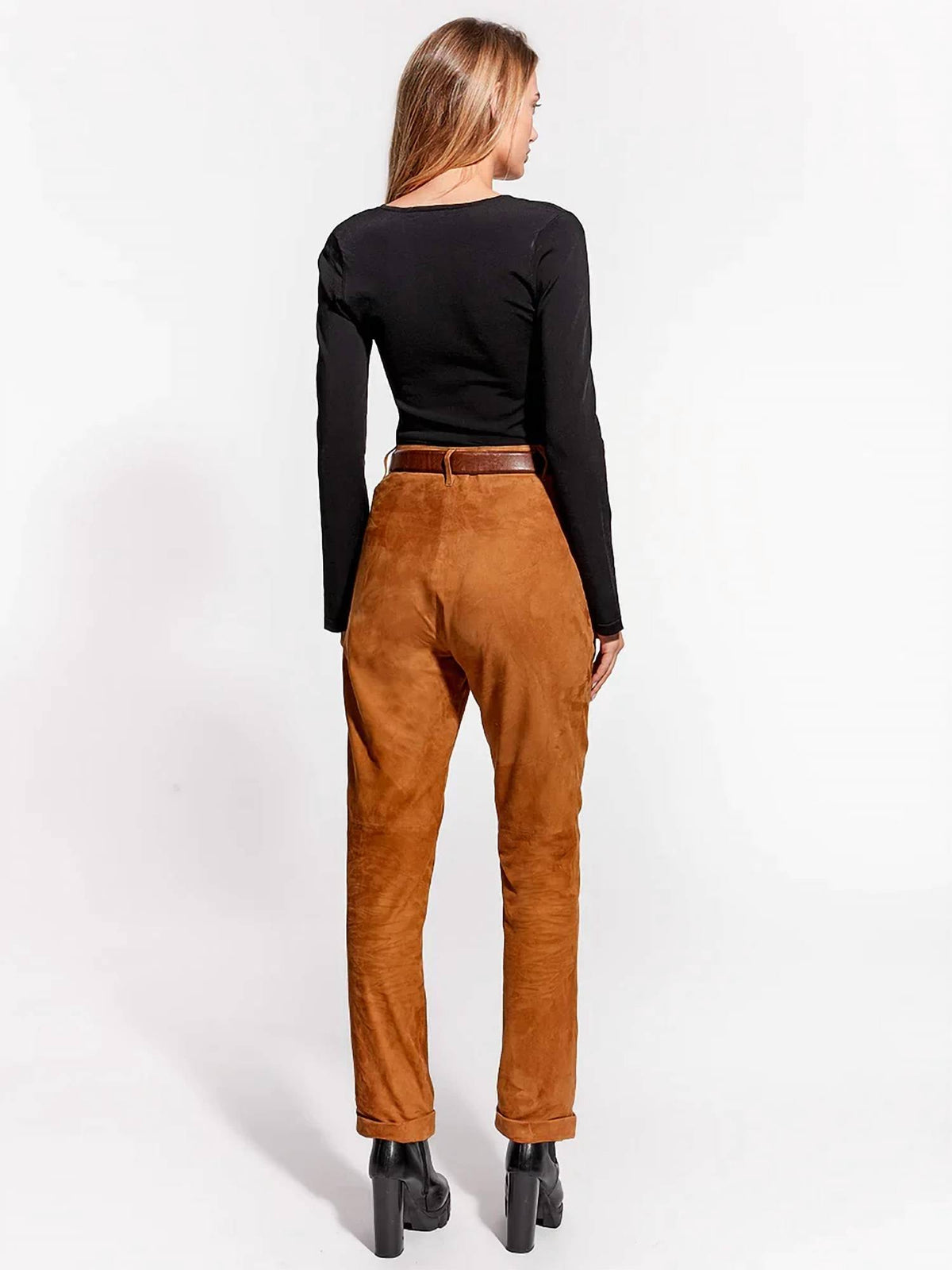 As By Df - Denise Upcycled Suede Trousers
