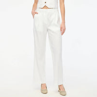 J.Crew - Linen-blend Wide-leg Pleated Trouser Pant
