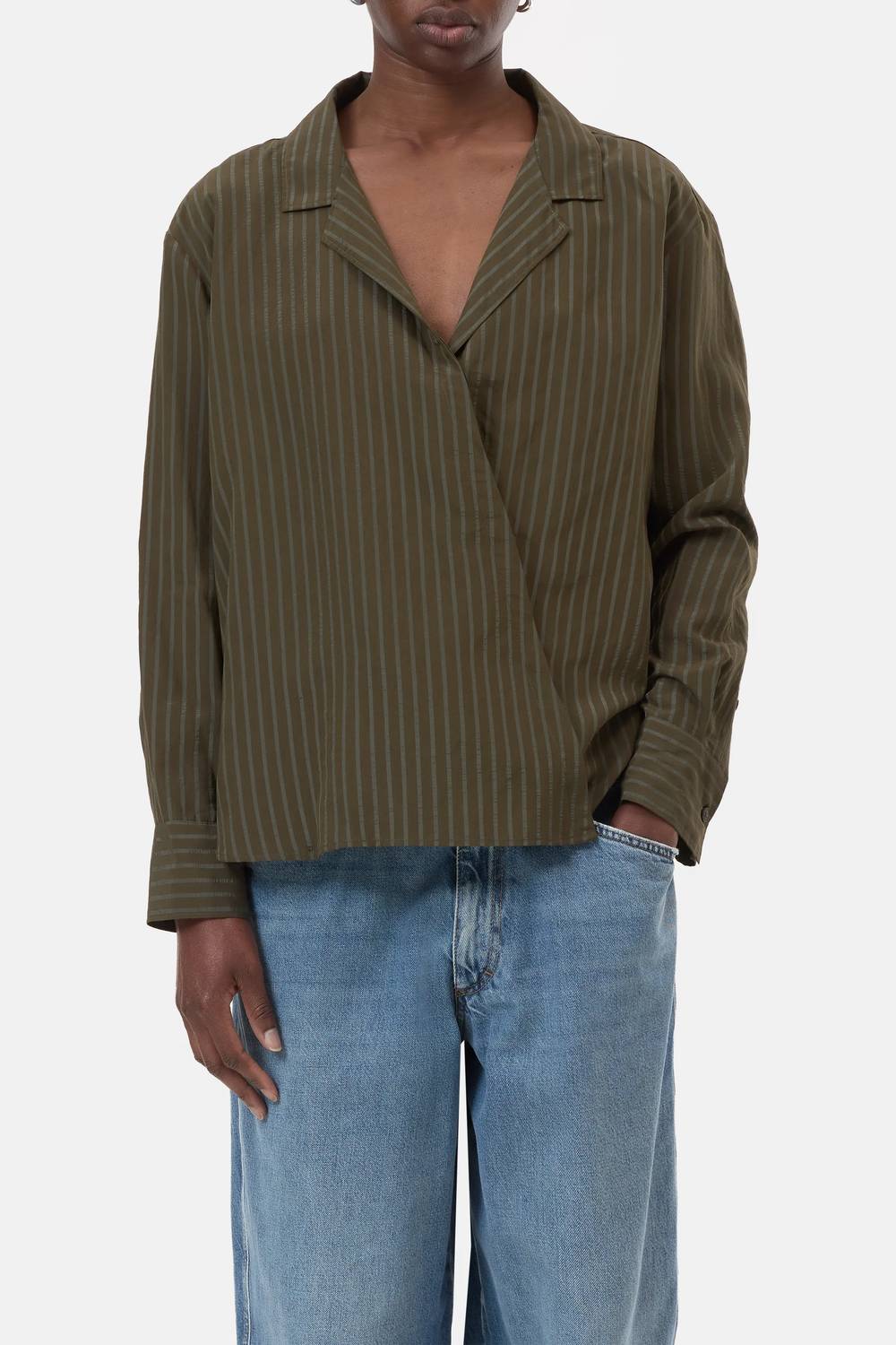 Closed - asymmetric evening shirt