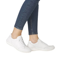 Remonte Women's Louann Leather Sneakers in white - women's sneaker - view 9