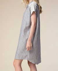 Kori - Embellished Boyfriend Shirt Mini Dress