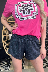 Sterling Kreek - Sheridan Tooled Print Western Shorts