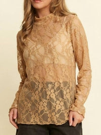 Wholesale Fashion Trends - Hailee Print Lace Top
