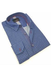 Eight X - Pattern Denim Button Down Shirt