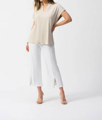 Joseph Ribkoff - V-neck Short Dolman Sleeve Top