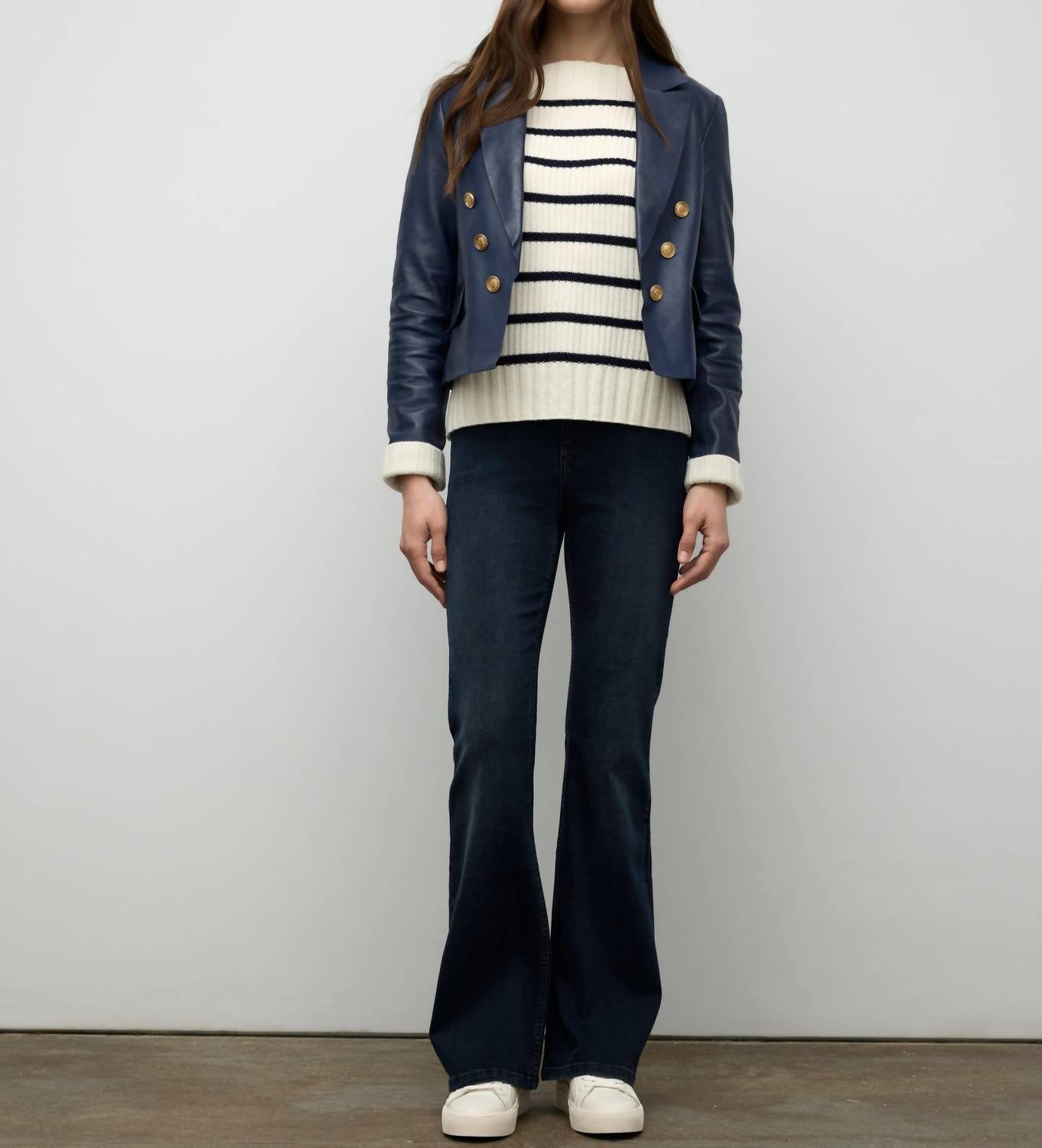 Iris Setlakwe - Estelle High Rise Fit And Flare Denim Jeans