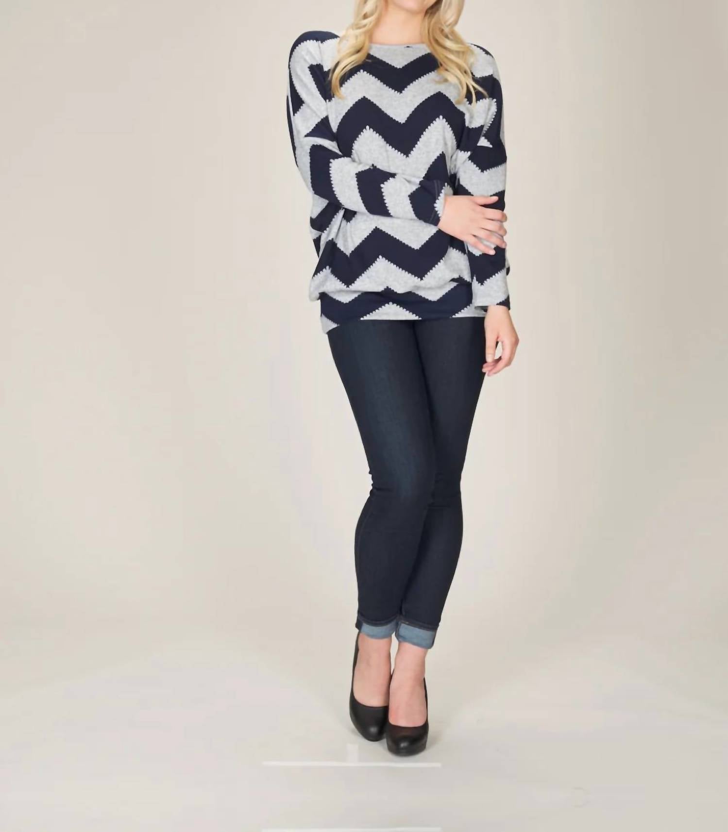 Papillon - Chevron Print Sweatshirt