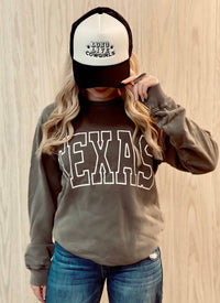 Zutter Texas Crew Sweatshirt in mocha - women's top - view 5
