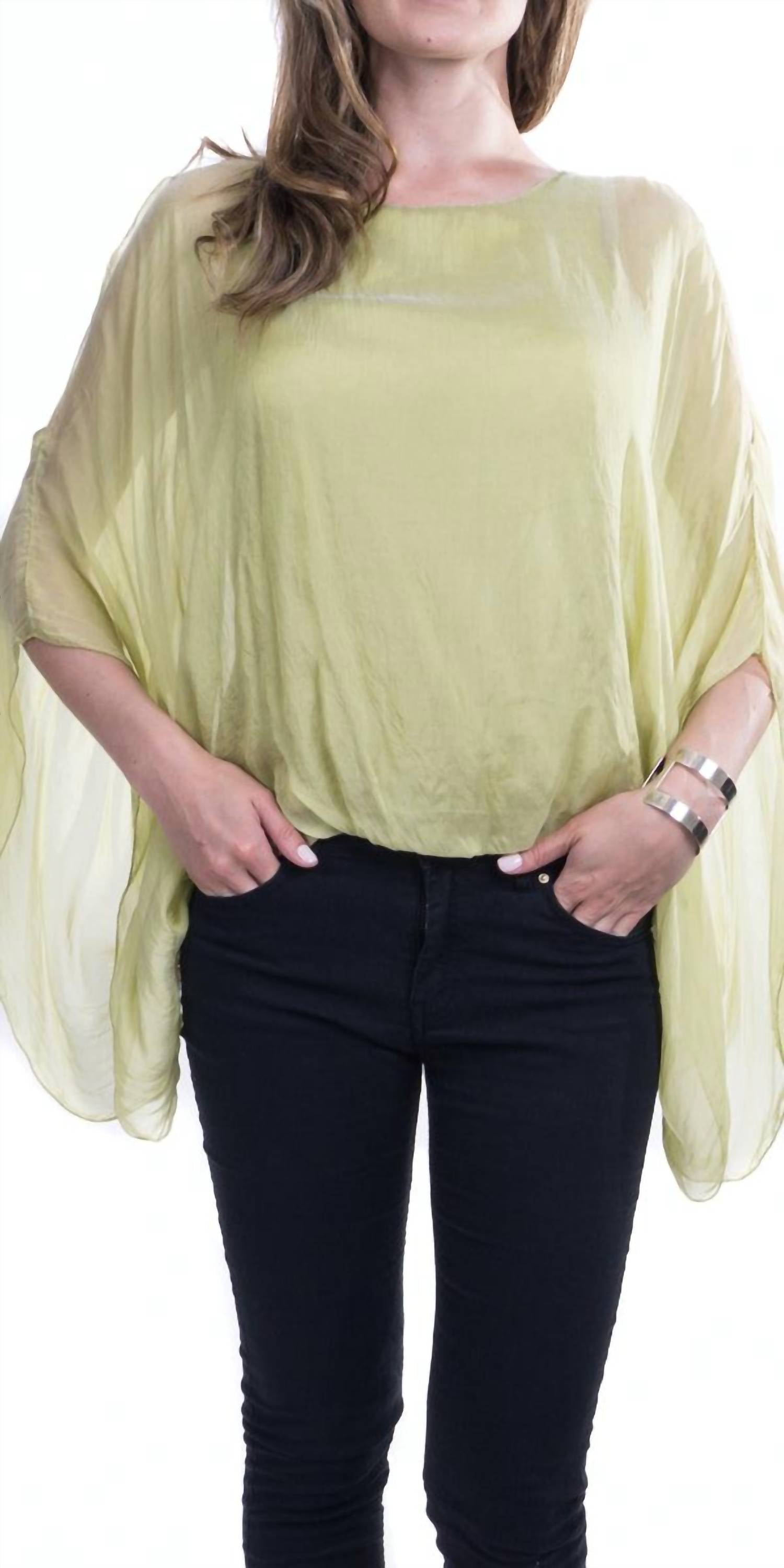 Gigi Moda - Seta Spalla Crew Neck Blouse