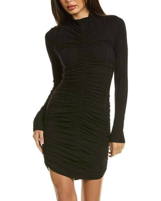 Monrow - Flat Rib Mock Shirred Dress