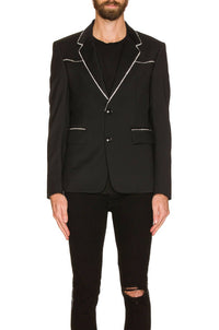 Amiri - Crystal Trim Single Breast Jacket