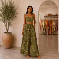 Mystery Resort - Golden Horizon Maxi Skirt Set
