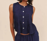 Bella Dahl - Sleeveless Pintuck Top