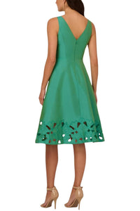 Adrianna Papell - Wide Shoulder Straps A-line Gown Dress