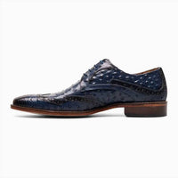 STACY ADAMS Men's Gennaro Wingtip Oxfords in blue - men's shoe - detail view