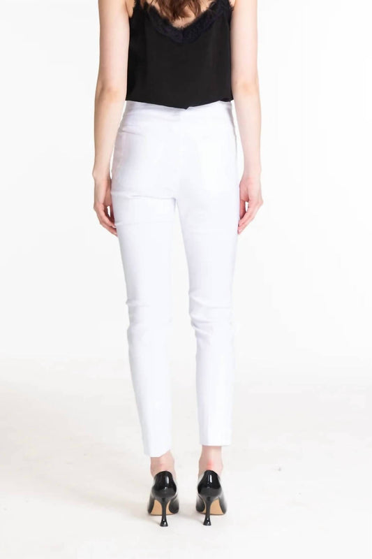 Multiples - Slim Sation White 4 Pocket Pants