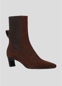 LOLA CRUZ Women's Richie Ankle Boots in brown suede - women's shoe - detail view
