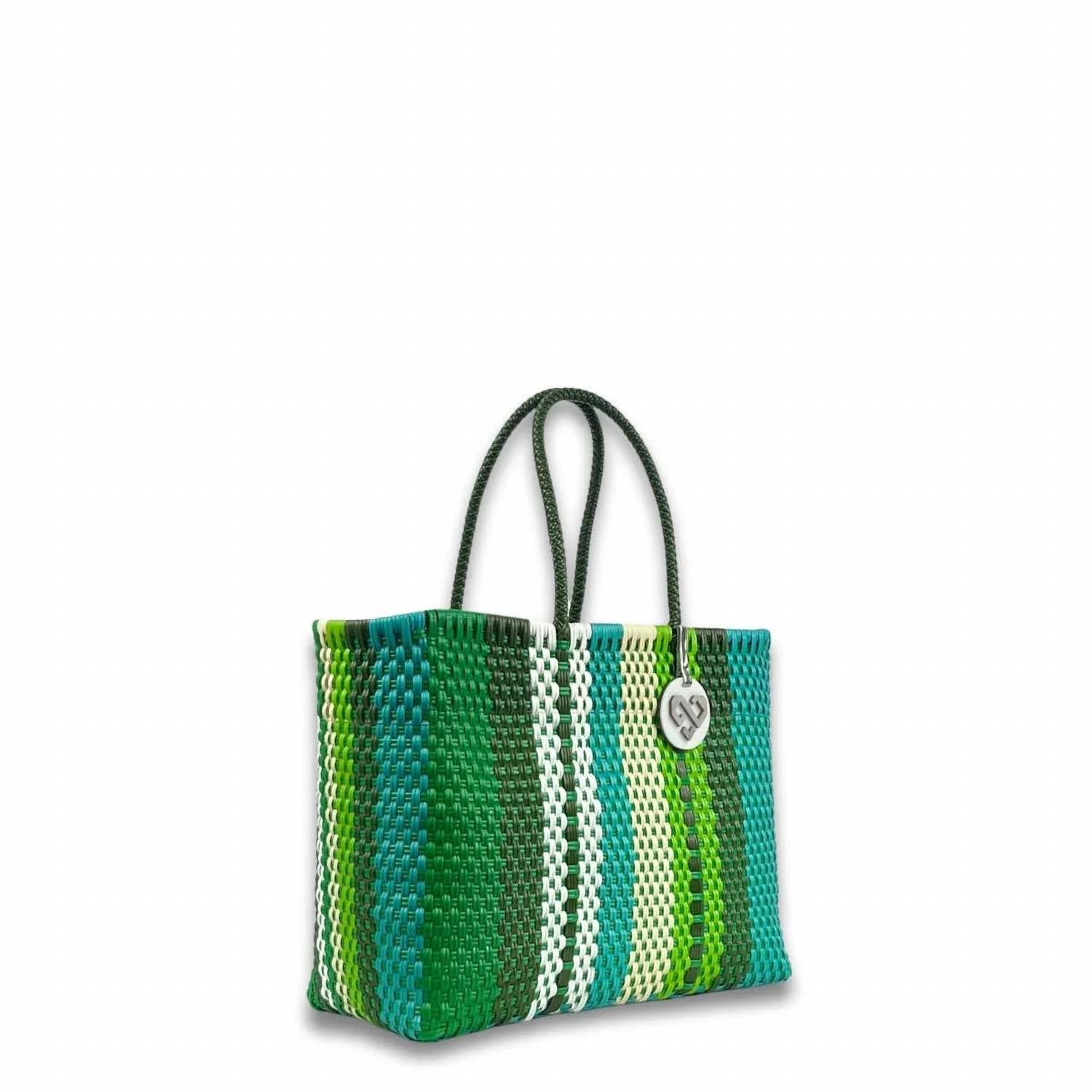 Maria Victoria - Women's Handwoven Recycled Plastic Small Tote Bag