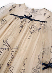 Abel & Lula - Girl's Flocked Ballerinas Tulle Dress