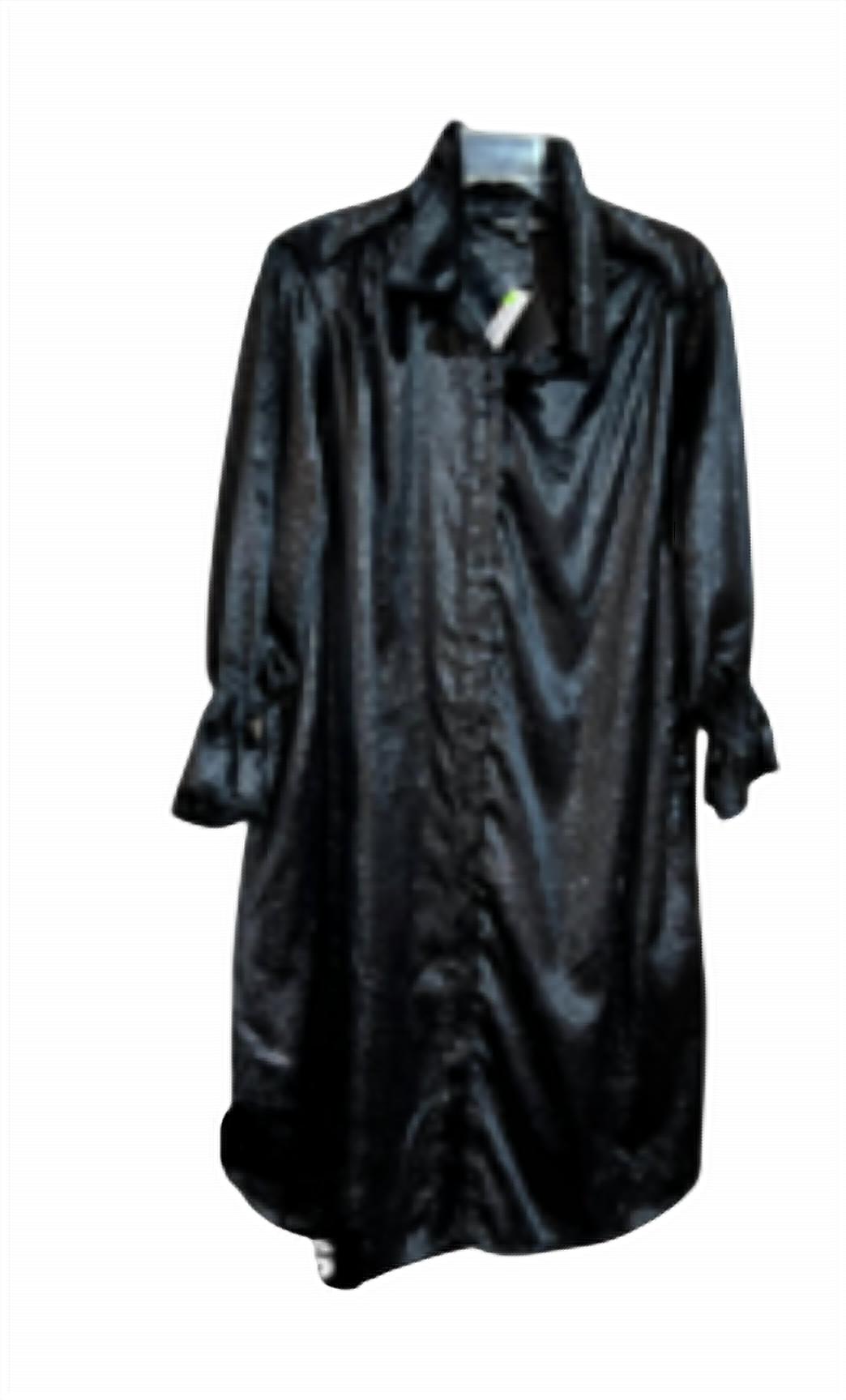 Boho Chic Women's Lurex Shirt Dress in black - women's dress