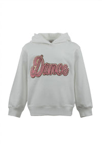 Lola + The Boys Kid's Crystal Dance Hoodie in white - kids' shirt - alternate view