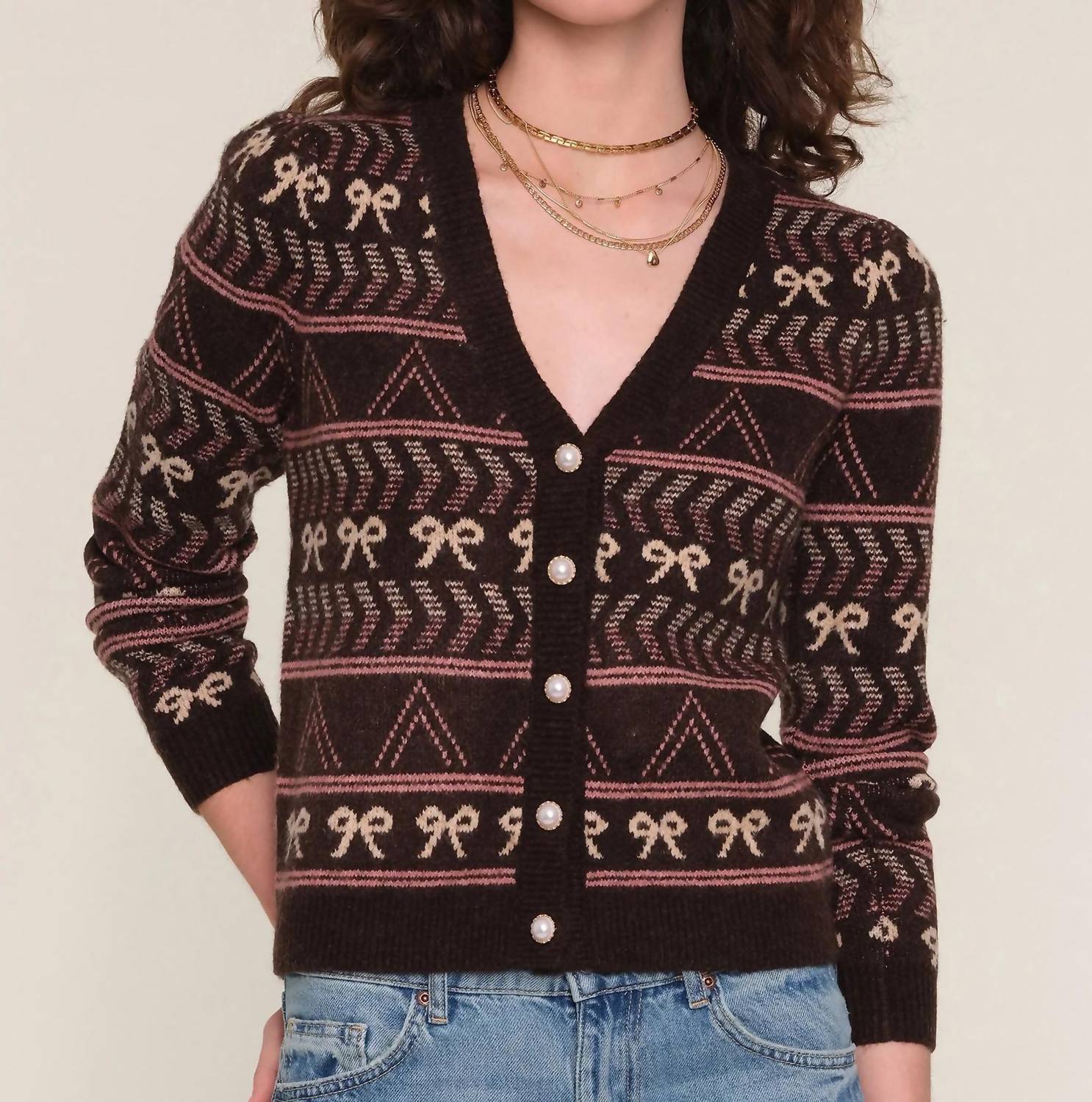 Heartloom - Tulum Bow Print Cardigan