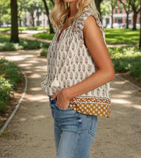Dylan - Ruffle Sleeve Avalon Top With Ties